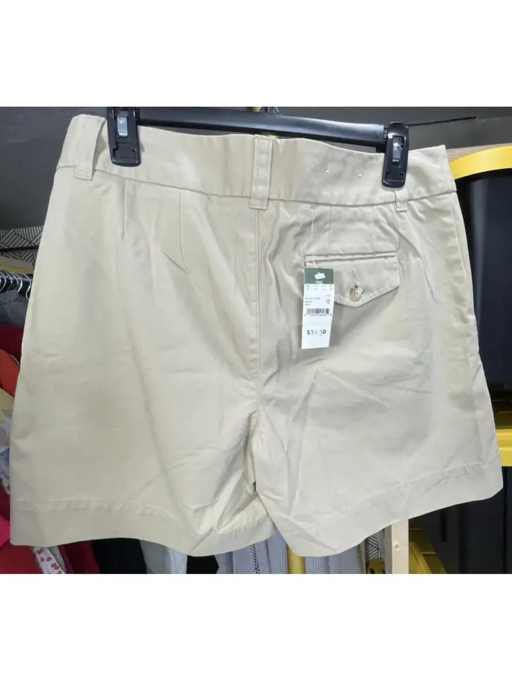 Eddie Bauer Shorts Women's 10 Tan Khaki Mercer Fit Chino Cotton Outdoor Hiking